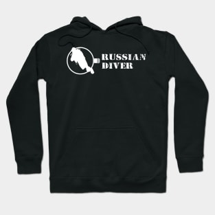 Russian Diver white Hoodie